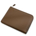 HERMES папка А5 кожа того серая с белой строчкой