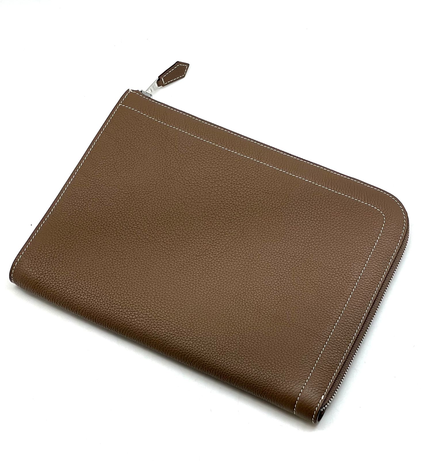 hermes-papka-a5-kozha-togo-seraya-s-beloj-strochkoj.jpg HERMES папка А5 кожа того серая с белой строчкой — изображение 1