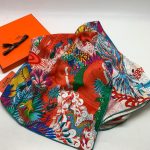 HERMES платок джунгли разноцветный