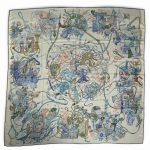 HERMES платок кашемир и шелк бежевый