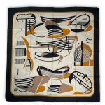 HERMES платок кашемир и шелк бежевый