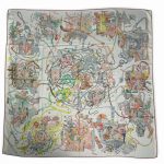 HERMES платок кашемир и шелк бежевый