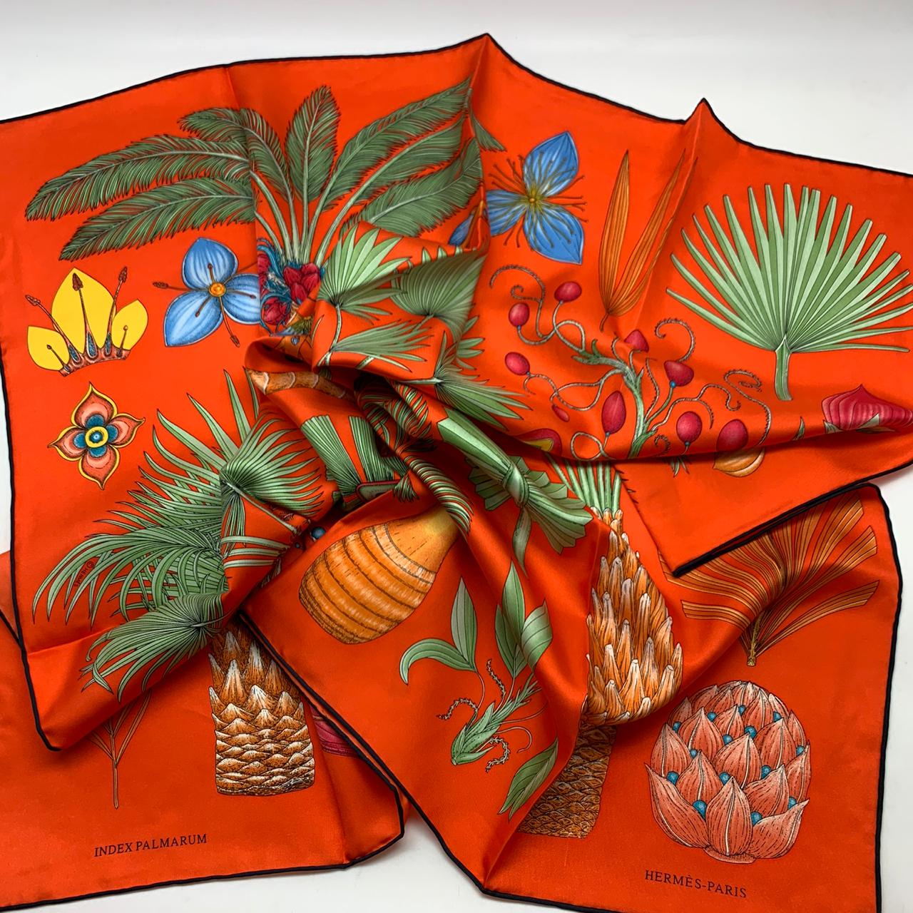 hermes-platok-palmy-krasnyj.jpg HERMES платок пальмы красный — изображение 1