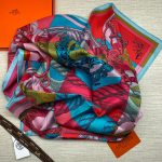 HERMES платок шелк 2-х сторонний