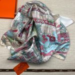 HERMES платок шелк
