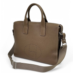 HERMES порфель кожа того перфорированный логотип спереди бежевый