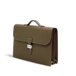 HERMES портфель кожа того бежевый с клапаном и застежкой