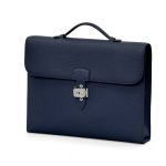 HERMES портфель синий того тонкий