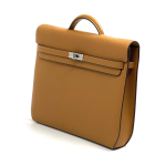 HERMES Портфель того цвет бисквит мягкий с клапаном с замком на двух лямках