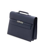 HERMES Портфель Того синий с клапаном с замком на двух лямках