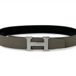 HERMES ремень 32 мм двухсторонний черно-серый того сьемная пряжка