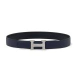 HERMES ремень 32 мм двухсторонний черно-синий того сьемная пряжка