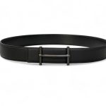 HERMES ремень 32 мм двухсторонний того черный