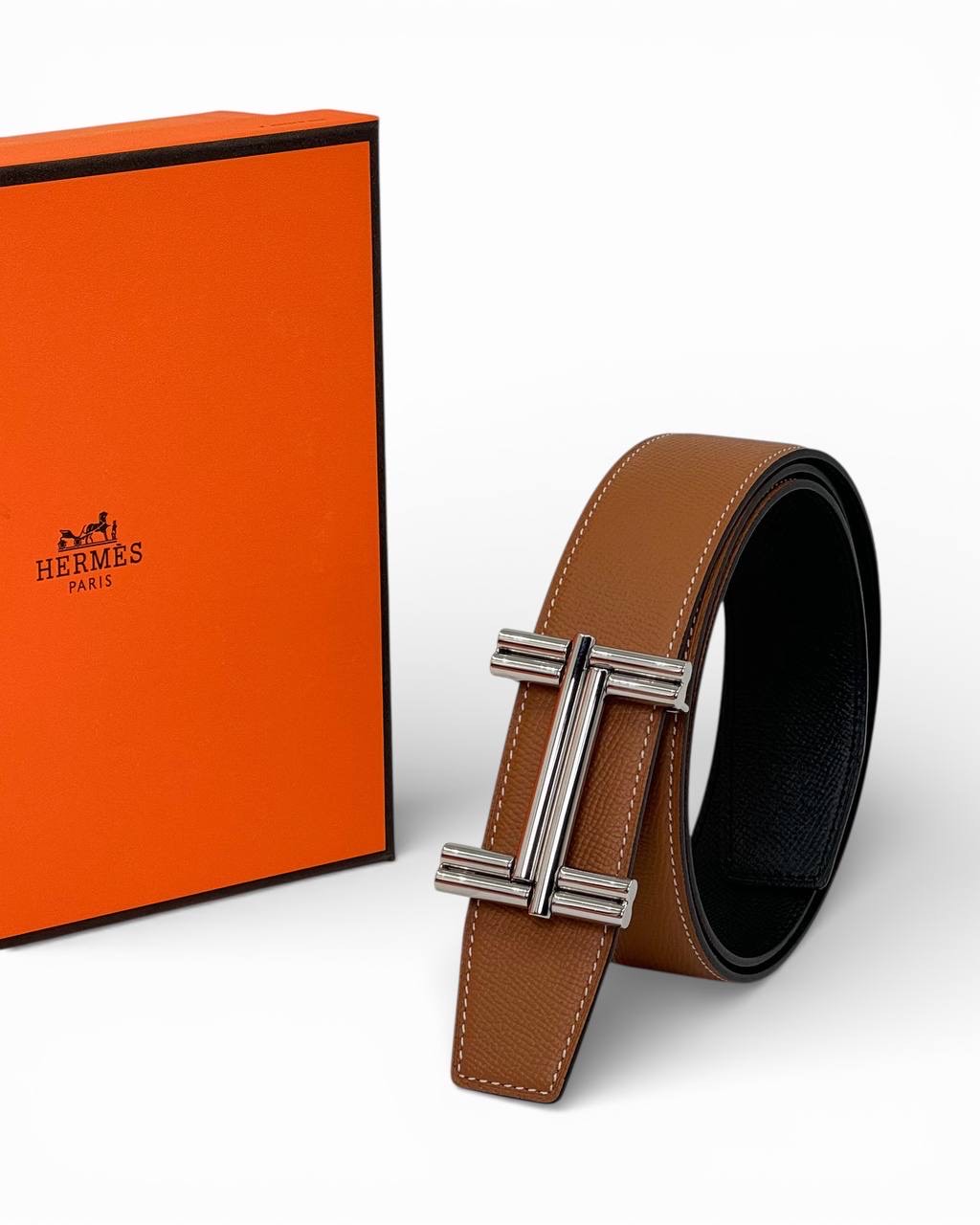 hermes-remen-dvuhstoronnij-kozha-epsom-cherno-korichnevyj.jpg HERMES ремень двухсторонний кожа эпсом черно-коричневый — изображение 1