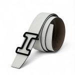 HERMES ремень двусторонний бело-коричневый съемная пряжка