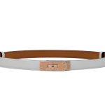 HERMES ремень Келли белый золото