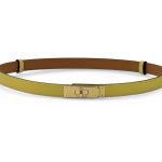 HERMES ремень Келли эпсом желтый золото