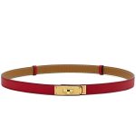 HERMES ремень Келли красный золото