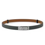 HERMES ремень Келли серый серебро