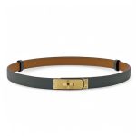 HERMES ремень Келли серый золото