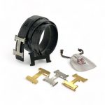 HERMES ремень крокодил джинсовый съемная пряжка черный