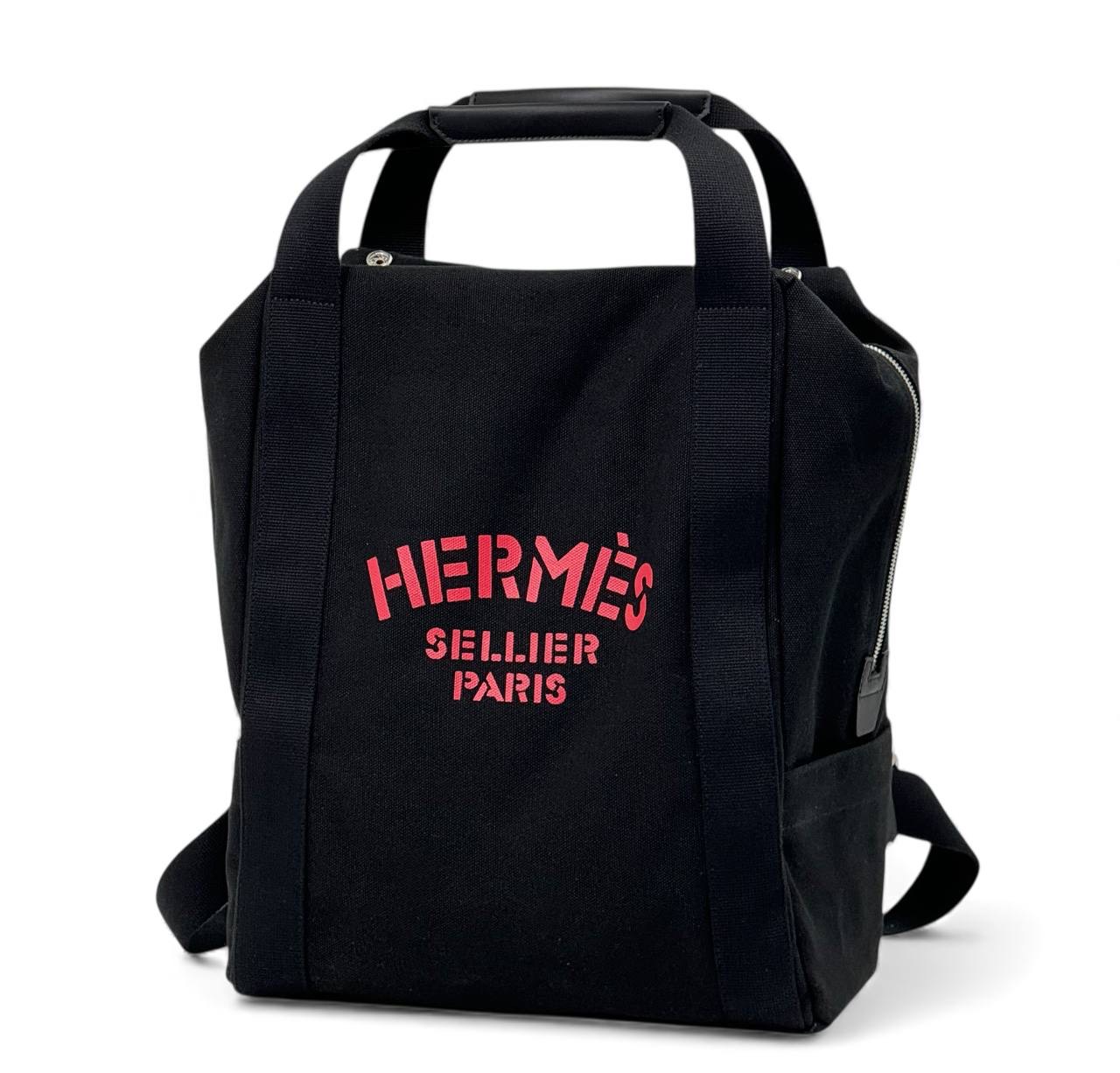 hermes-ryukzak-tekstil-chernyj.jpg HERMES рюкзак текстиль черный — изображение 1