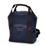 HERMES рюкзак текстиль синего цвета