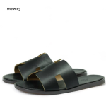 HERMES шлепанцы H черные