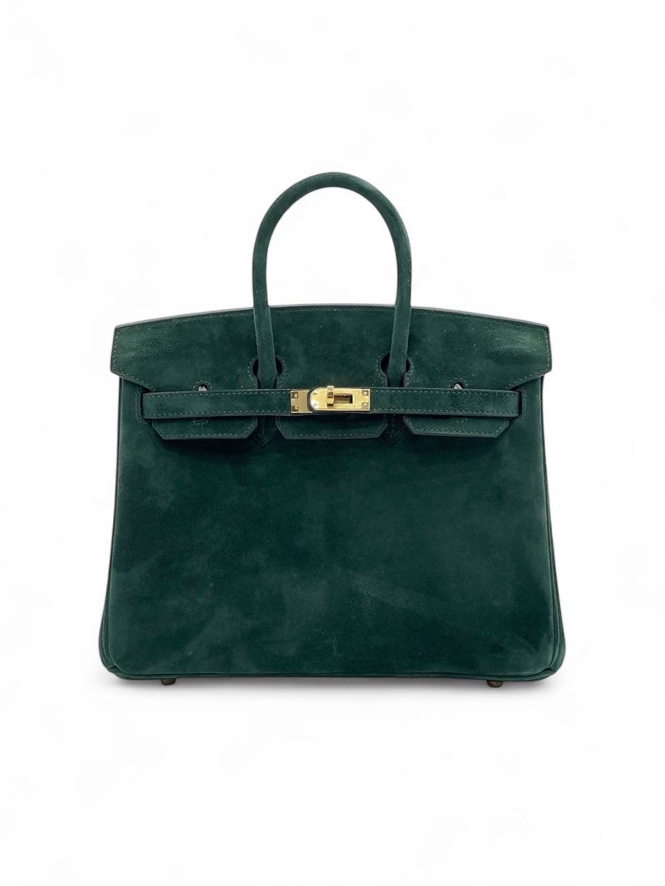hermes-sumka-birkin-25-sm-zelenaya-zamsha-zoloto.jpg HERMES сумка Birkin 25 см зеленая замша золото — изображение 1