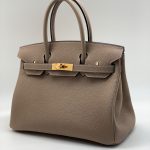 HERMES сумка Birkin кожа Того 30 см бежевая фурнитура золото