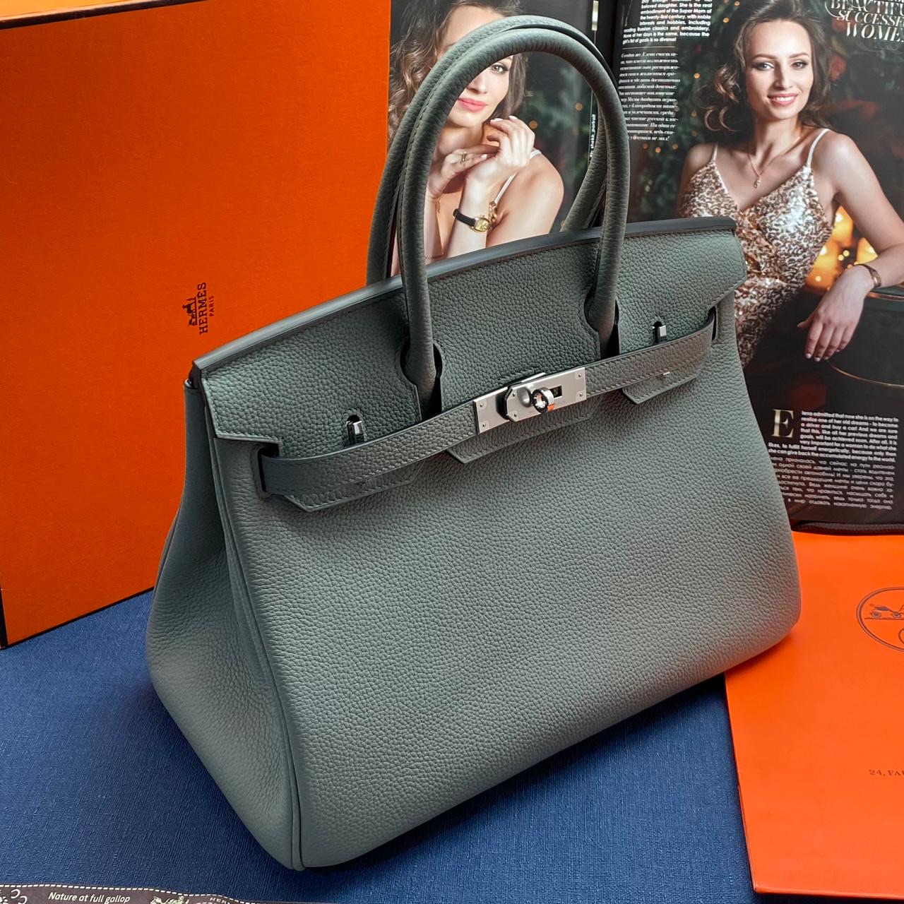 hermes-sumka-birkin-kozha-togo-30-sm-seraya-furnitura-serebro.jpg HERMES сумка Birkin кожа Того 30 см серая фурнитура серебро — изображение 1