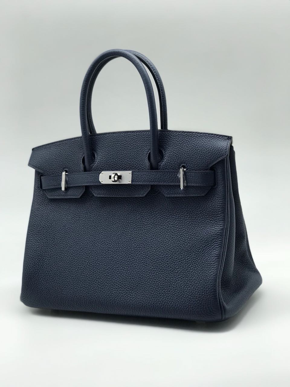 hermes-sumka-birkin-kozha-togo-30-sm-temno-sinyaya-furnitura-serebro.jpg HERMES сумка Birkin кожа Того 30 см темно-синяя фурнитура серебро — изображение 1