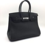 HERMES сумка Birkin кожа Того 35 см черная фурнитура серебро
