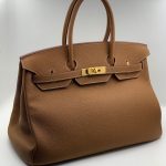 HERMES сумка Birkin кожа Того 35 см коричневая фурнитура золото