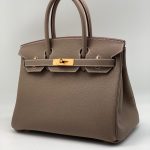 HERMES сумка Birkin РУЧНАЯ кожа Того 30 см бежевая фурнитура золото