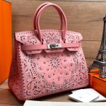 HERMES сумка BIRKIN с орнаментом 30 см розовая кожа эпсом