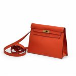 HERMES сумка Dance кожа оранжевая золото