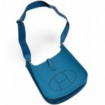 HERMES сумка Evelyne кожа Того 29 см голубая