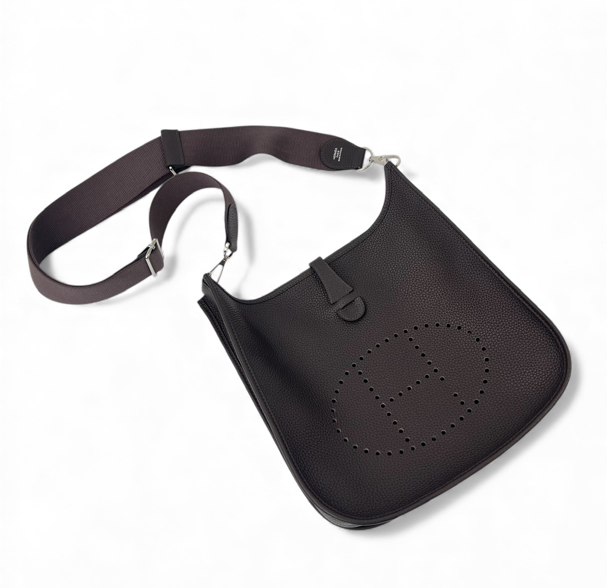 hermes-sumka-evelyne-kozha-togo-29-sm-shokoladnaya.jpg HERMES сумка Evelyne кожа Того 29 см шоколадная — изображение 1