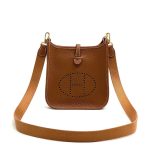 HERMES сумка Evelyne mini кожа Того 16 см кэмел