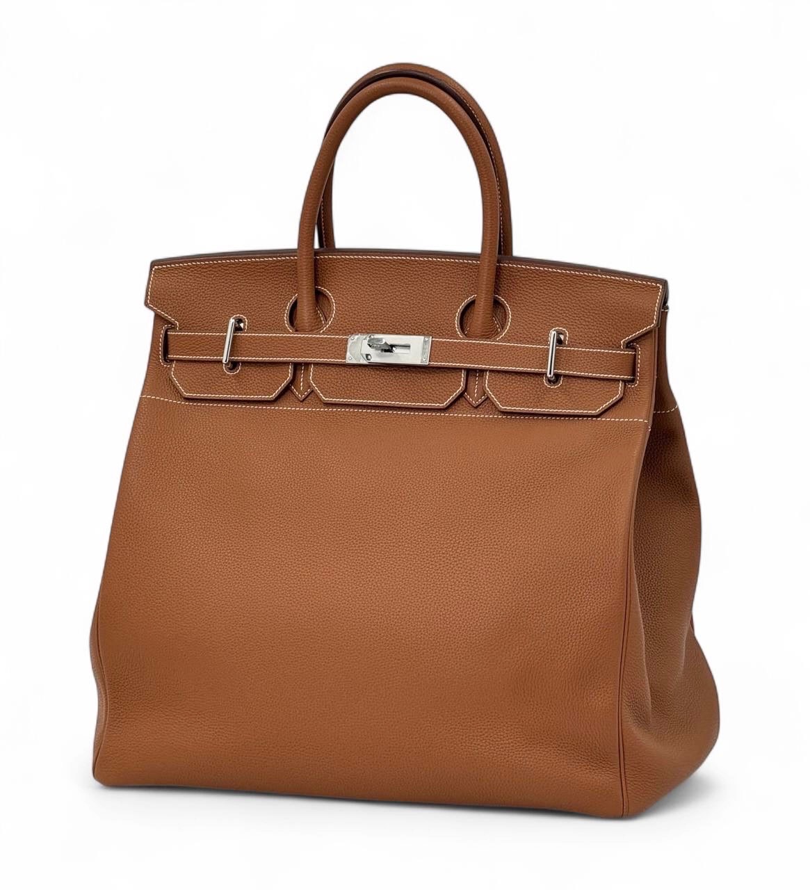 hermes-sumka-hac-40-sm-kozha-togo-kemel-serebro.jpg HERMES сумка Hac 40 см кожа Того кэмел серебро — изображение 1