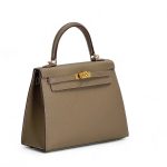 HERMES сумка Kelly кожа Эпсом 25 см этуп золото