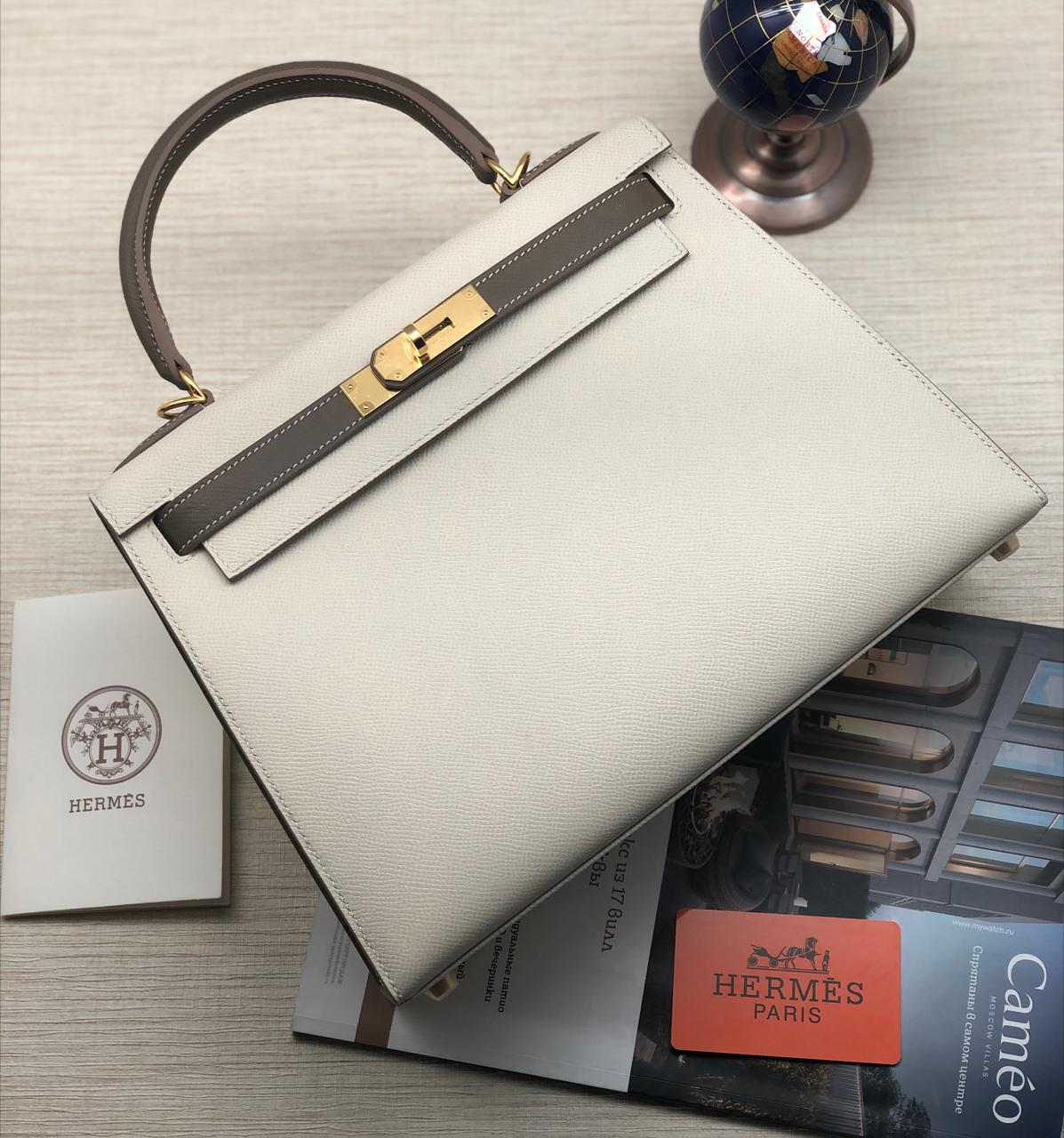 hermes-sumka-kelly-kozha-epsom-28-sm-belo-korichnevaya-furnitura-zoloto-2.jpg HERMES сумка Kelly кожа Эпсом 28 см бело-коричневая фурнитура золото — изображение 1