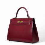 HERMES сумка Kelly кожа гладкая 28 см  красная фурнитура золото