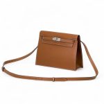 HERMES сумка кожа Кэмел серебро