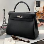 HERMES сумка кожа того Kelly ручная 32 см черная