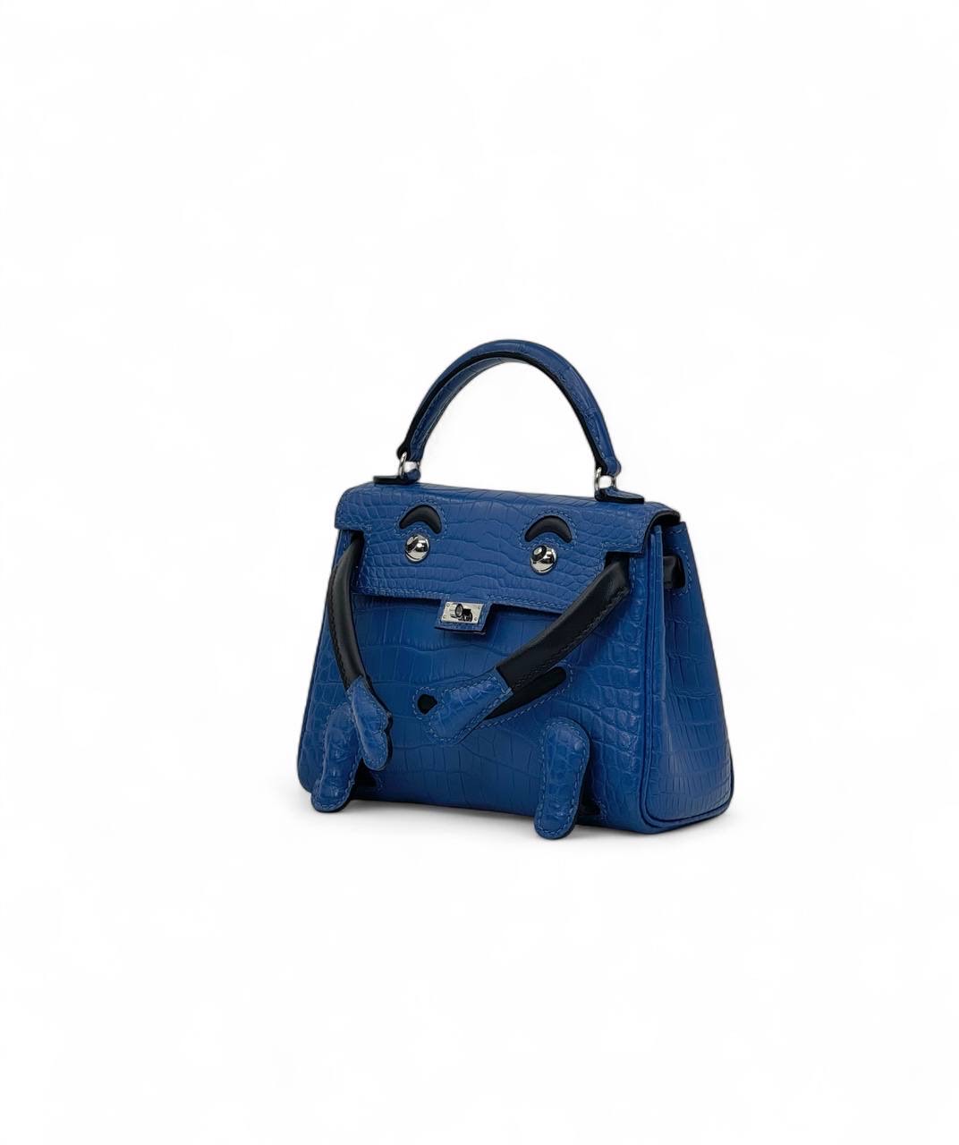 hermes-sumka-mini-kelly-dolly-16-sm-sinyaya-kozha-krokodila-serebro.jpg HERMES сумка MINI KELLY DOLLY 16 см синяя кожа крокодила серебро — изображение 1