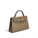 HERMES сумка Mini Kelly кожа Эпсом 19 см этуп золото
