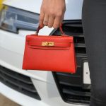 HERMES сумка Mini Kelly кожа Эпсом 19 см красная фурнитура золото