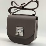 HERMES сумка Mosaique кожа Эпсом серая фурнитура сереброц